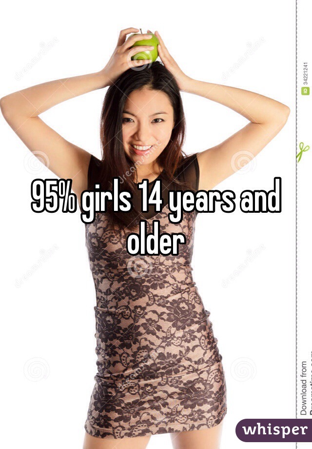 95% girls 14 years and older 