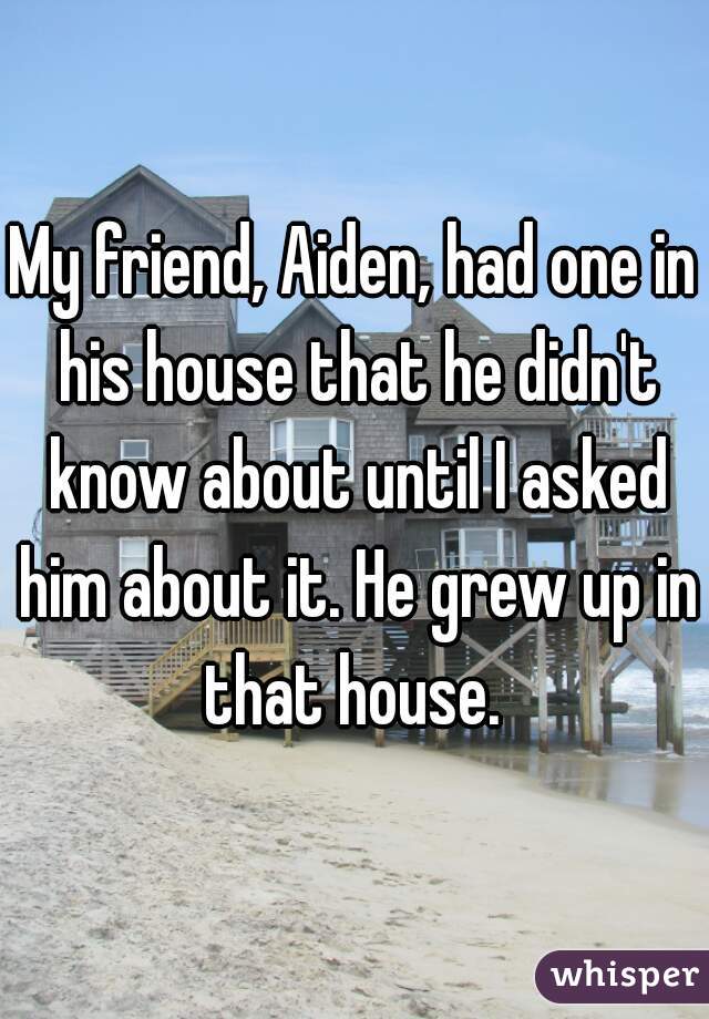 My friend, Aiden, had one in his house that he didn't know about until I asked him about it. He grew up in that house. 