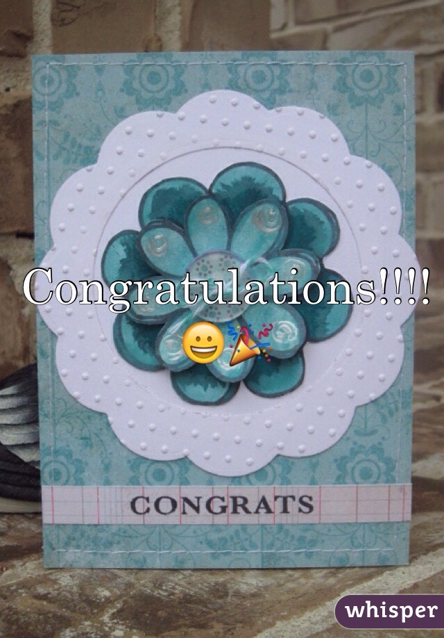 Congratulations!!!! 😀🎉
