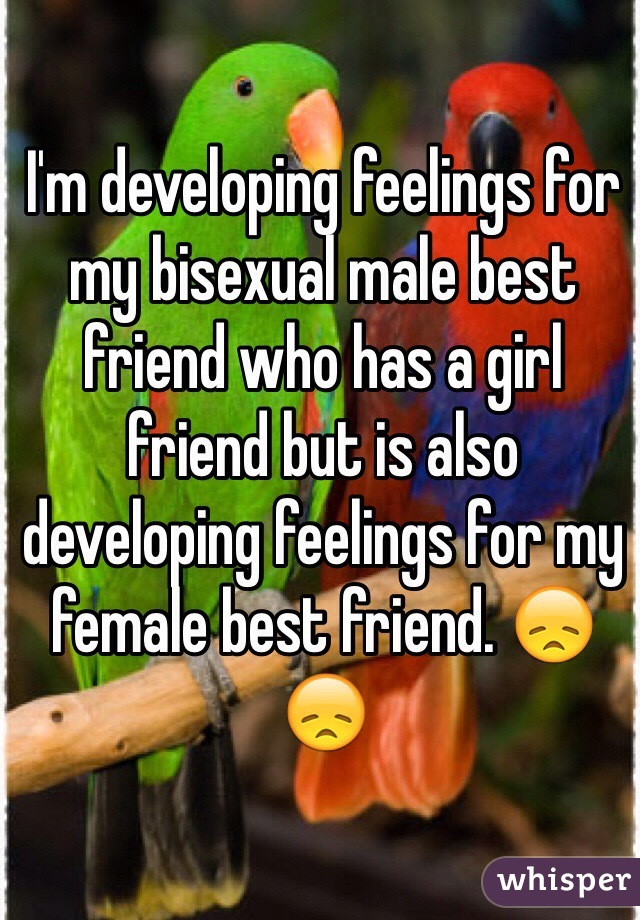 I'm developing feelings for my bisexual male best friend who has a girl friend but is also developing feelings for my female best friend. 😞😞