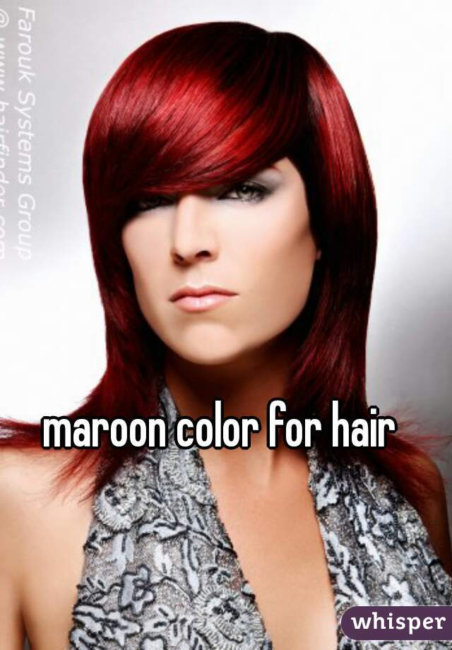 maroon color for hair 