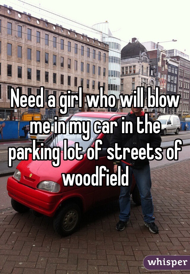 Need a girl who will blow me in my car in the parking lot of streets of woodfield 