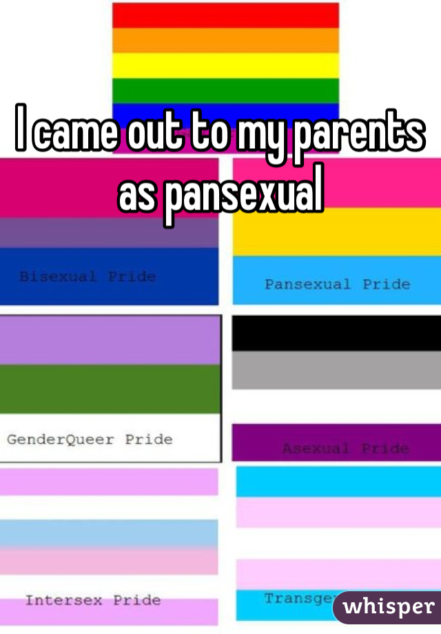 I came out to my parents as pansexual