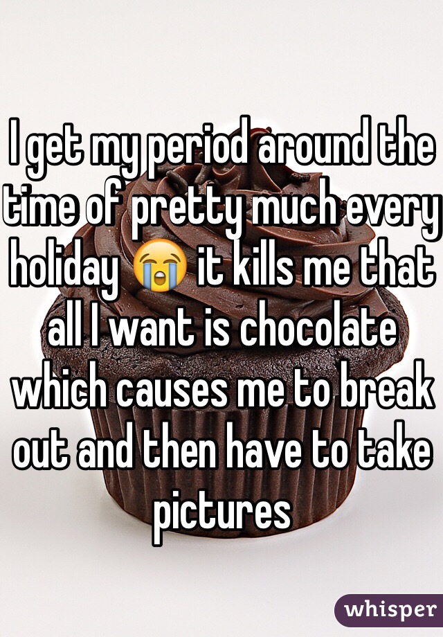 I get my period around the time of pretty much every holiday 😭 it kills me that all I want is chocolate which causes me to break out and then have to take pictures 