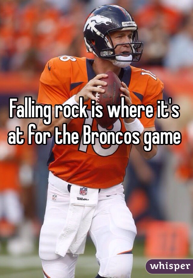 Falling rock is where it's at for the Broncos game 