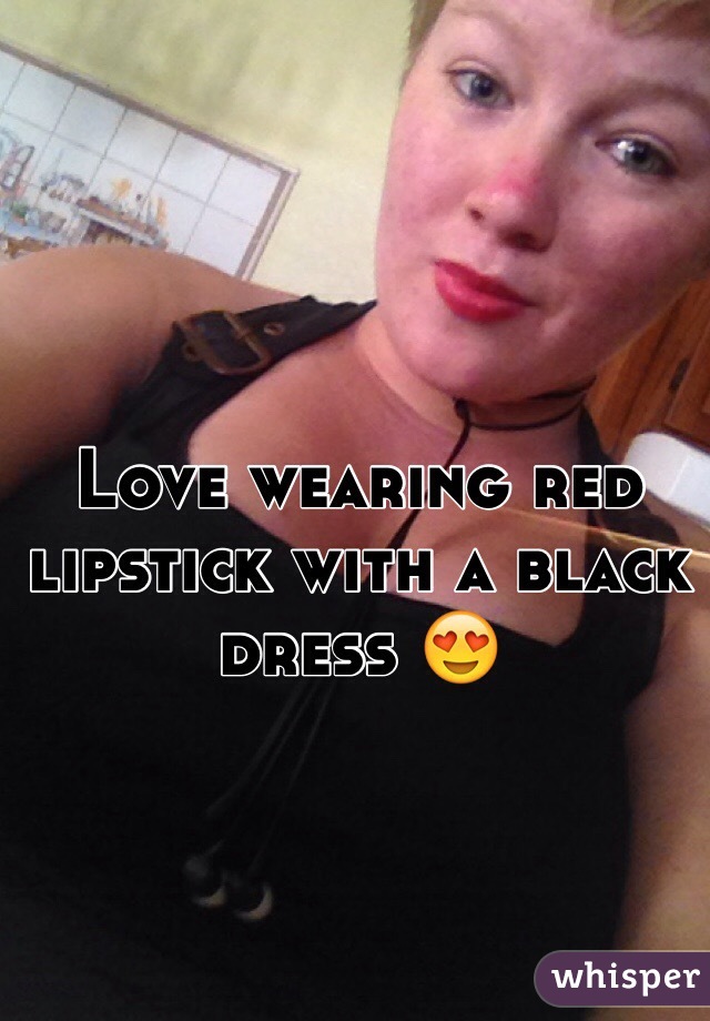 Love wearing red lipstick with a black dress 😍