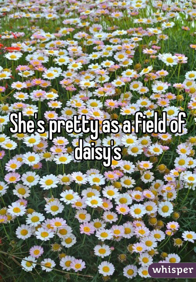 She's pretty as a field of daisy's  