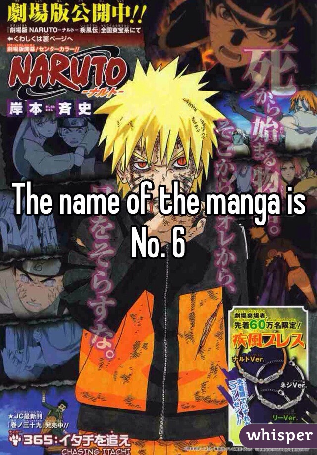 The name of the manga is No. 6 