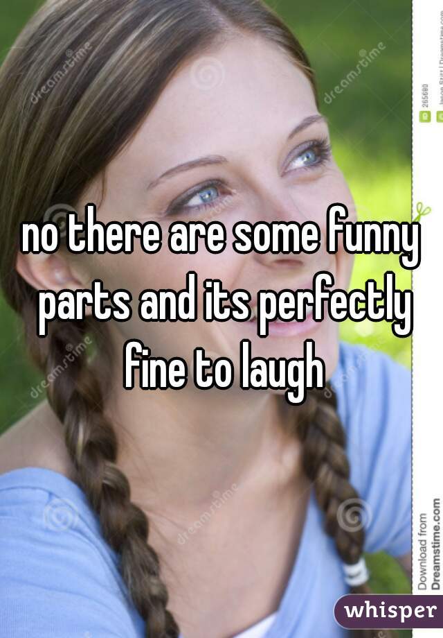 no there are some funny parts and its perfectly fine to laugh