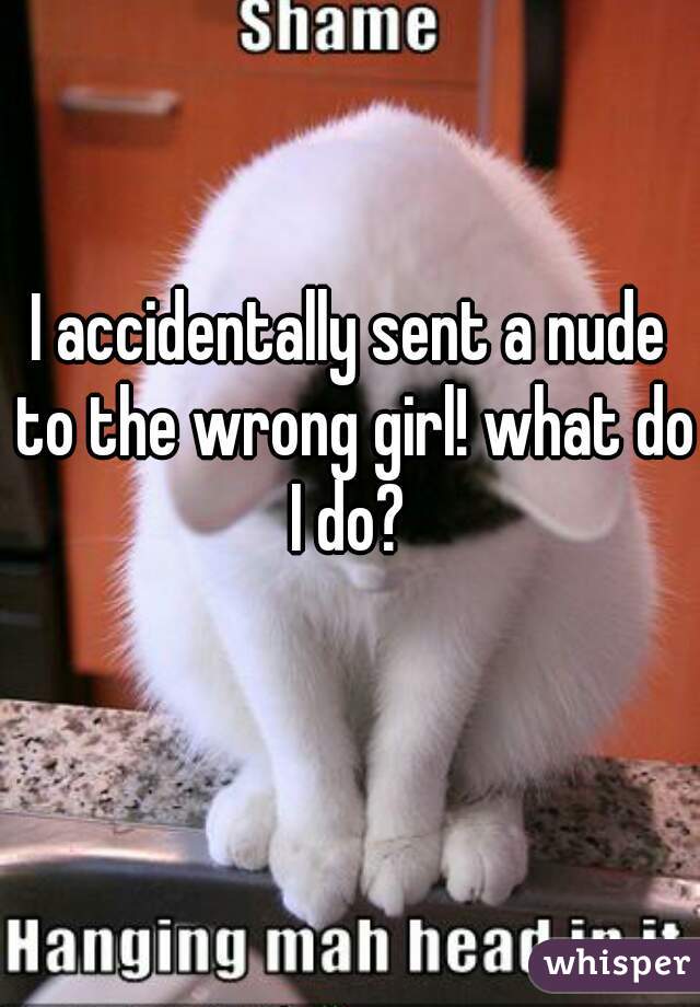 I accidentally sent a nude to the wrong girl! what do I do? 
     