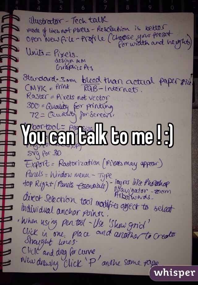 You can talk to me ! :)