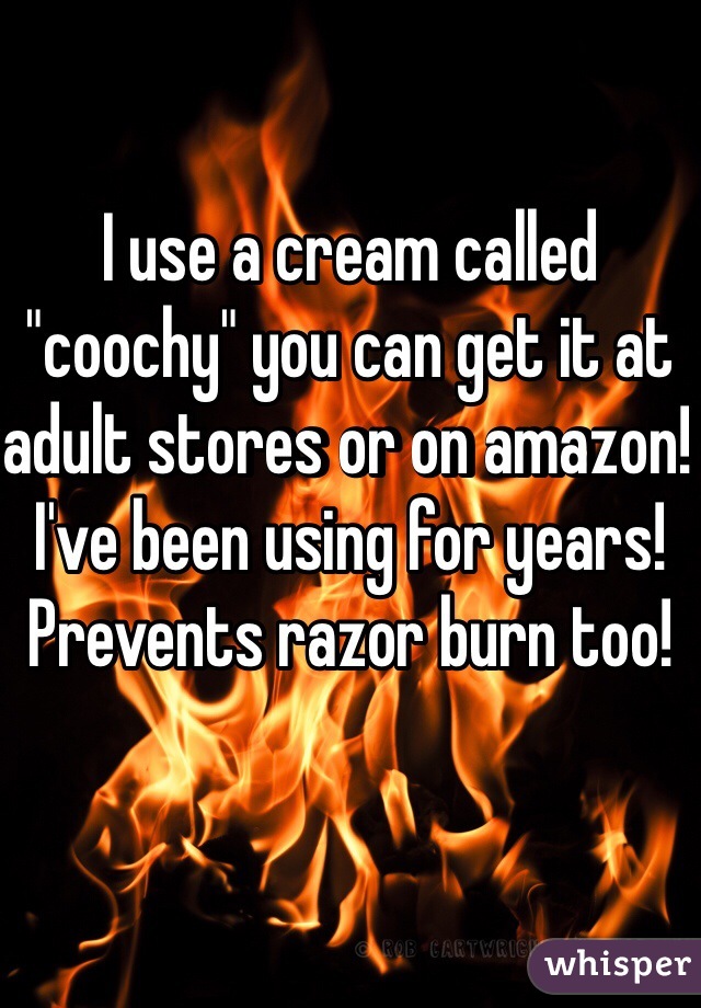 I use a cream called "coochy" you can get it at adult stores or on amazon! I've been using for years! Prevents razor burn too!