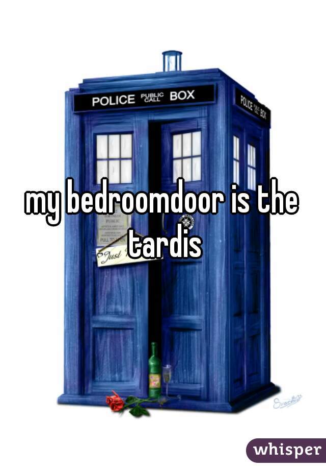 my bedroomdoor is the tardis