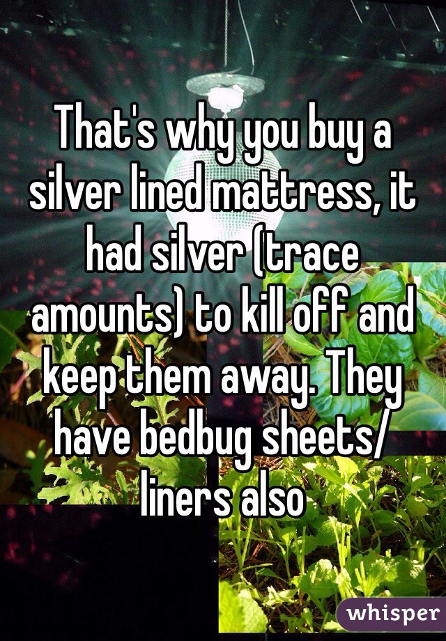 That's why you buy a silver lined mattress, it had silver (trace amounts) to kill off and keep them away. They have bedbug sheets/ liners also 