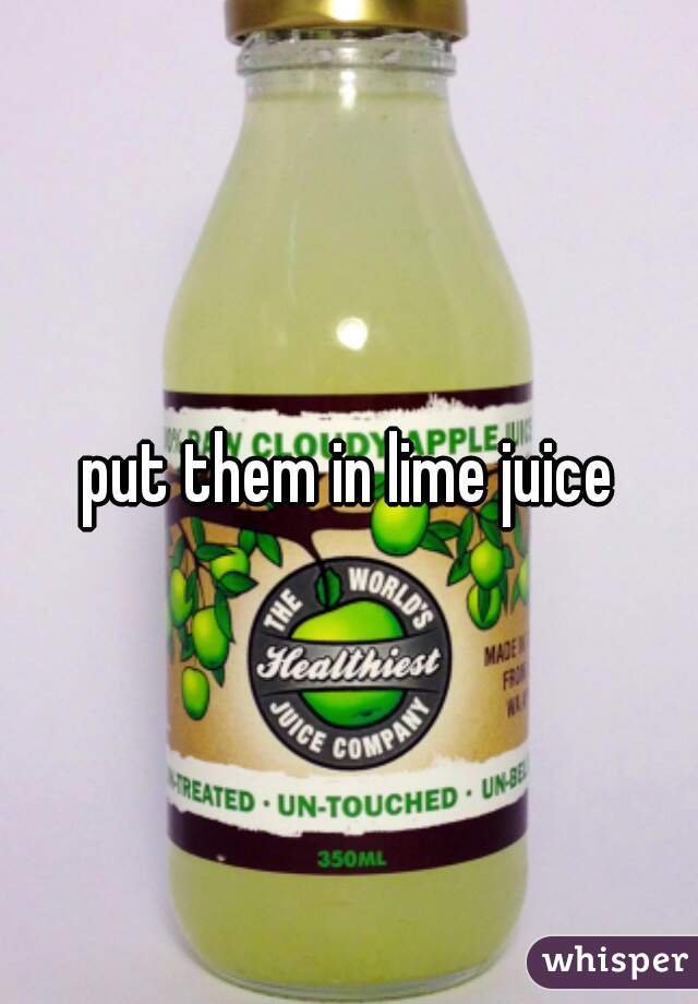 put them in lime juice