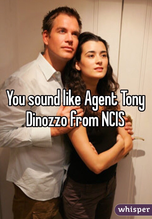 You sound like Agent Tony Dinozzo from NCIS