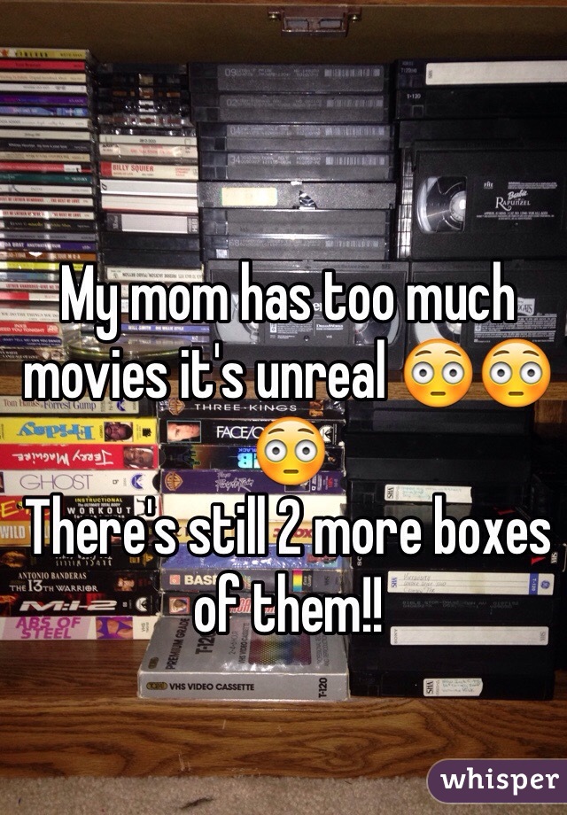 My mom has too much movies it's unreal 😳😳😳
There's still 2 more boxes of them!!