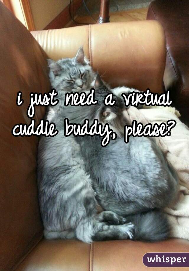 i just need a virtual cuddle buddy, please?  