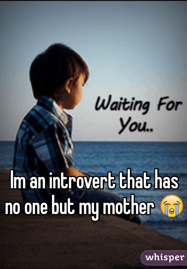 Im an introvert that has no one but my mother 😭