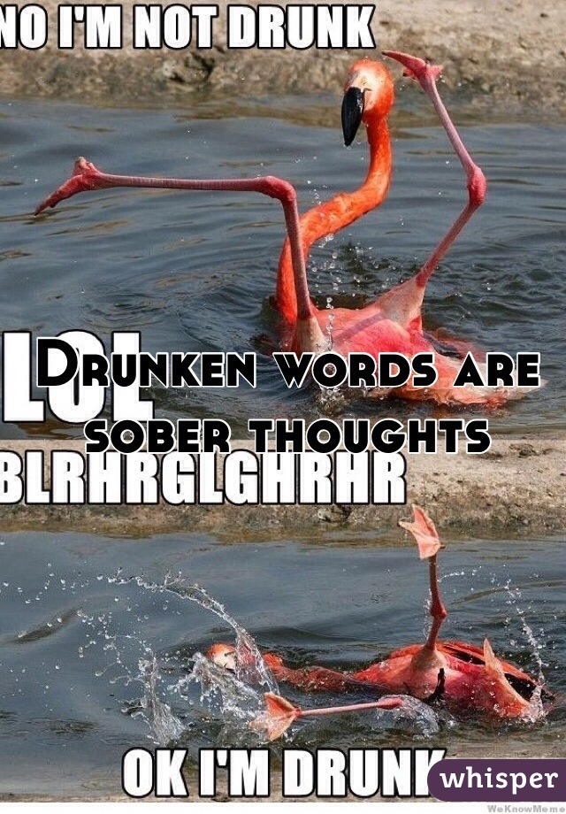 Drunken words are sober thoughts