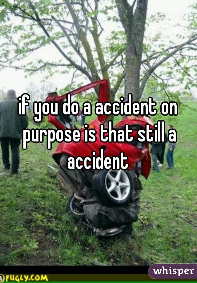 if you do a accident on purpose is that still a accident 