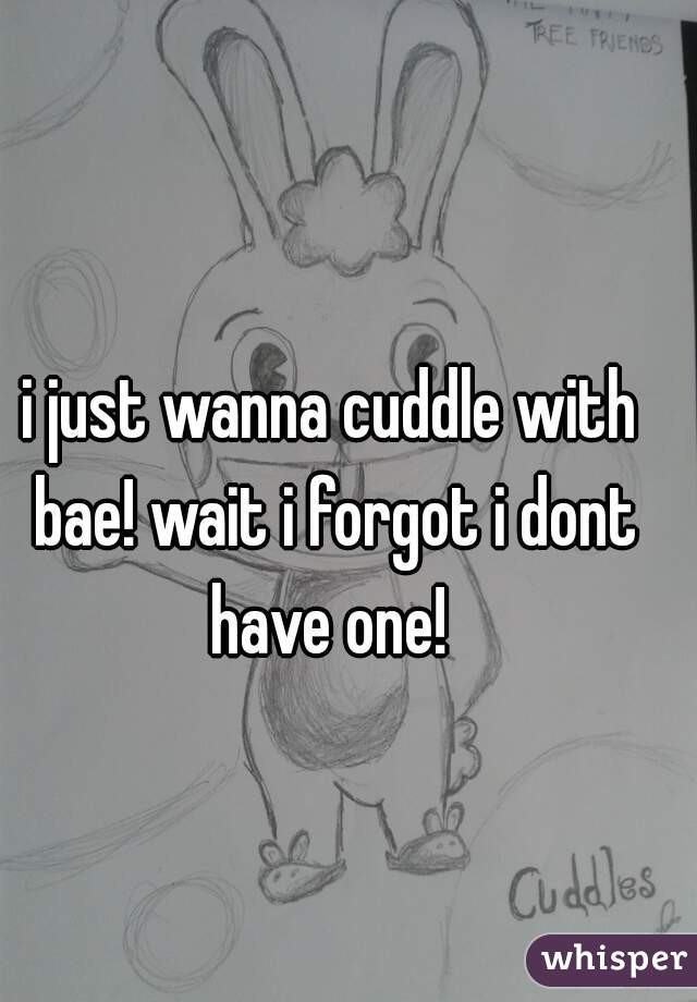 i just wanna cuddle with bae! wait i forgot i dont have one! 