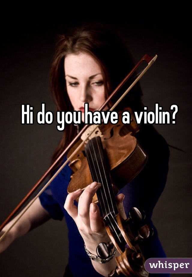 Hi do you have a violin? 