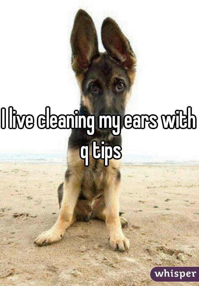 I live cleaning my ears with q tips