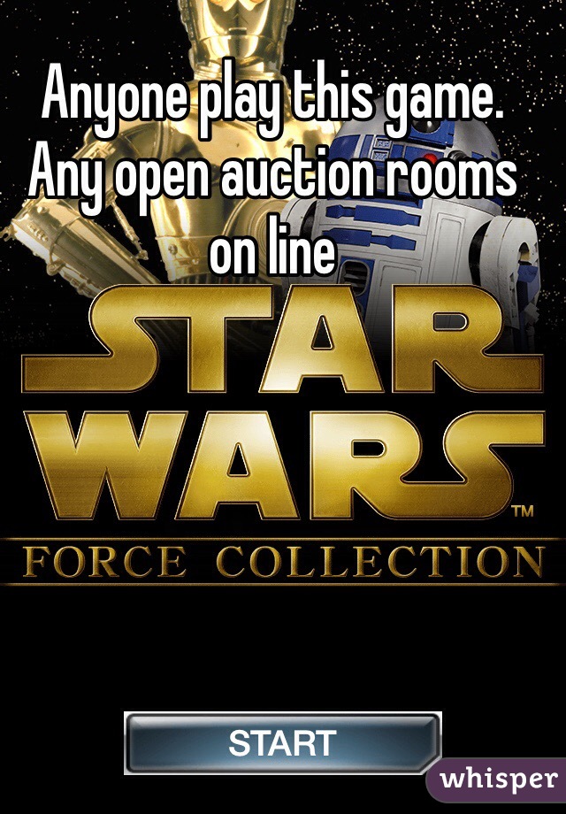 Anyone play this game. Any open auction rooms on line 