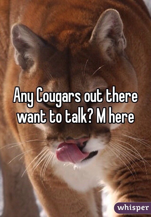 Any Cougars out there want to talk? M here 