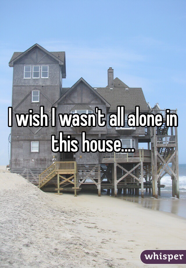 I wish I wasn't all alone in this house....