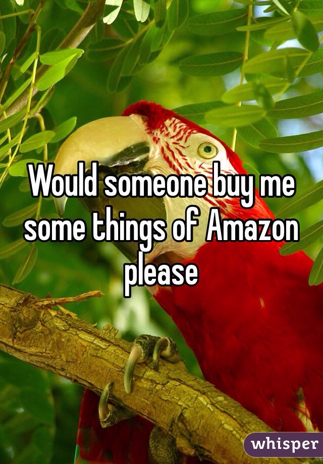 Would someone buy me some things of Amazon please 