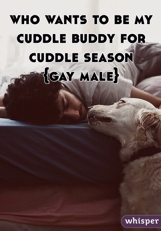 who wants to be my cuddle buddy for cuddle season
{gay male}