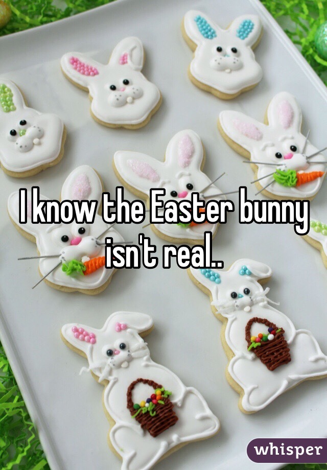 I know the Easter bunny isn't real.. 