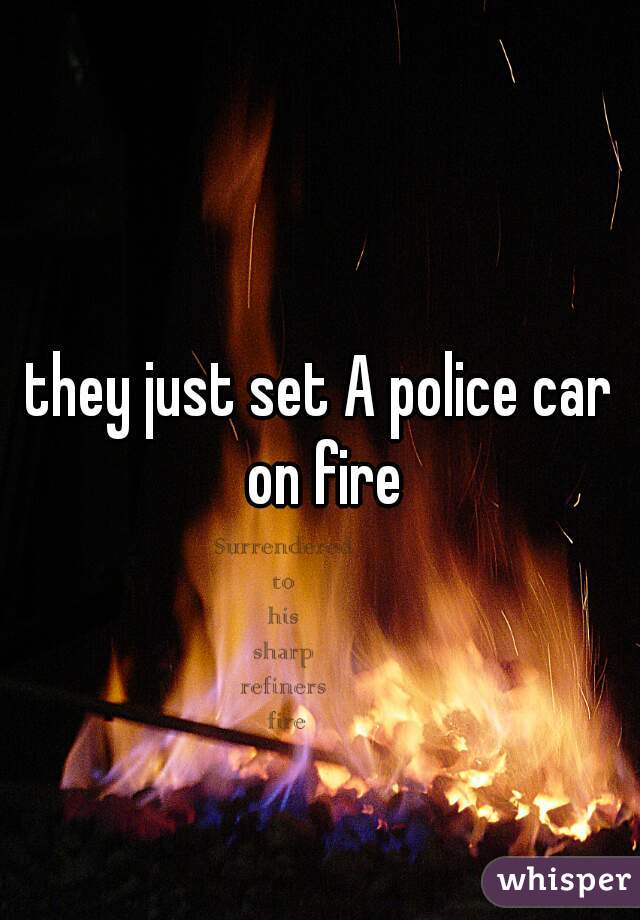 they just set A police car on fire