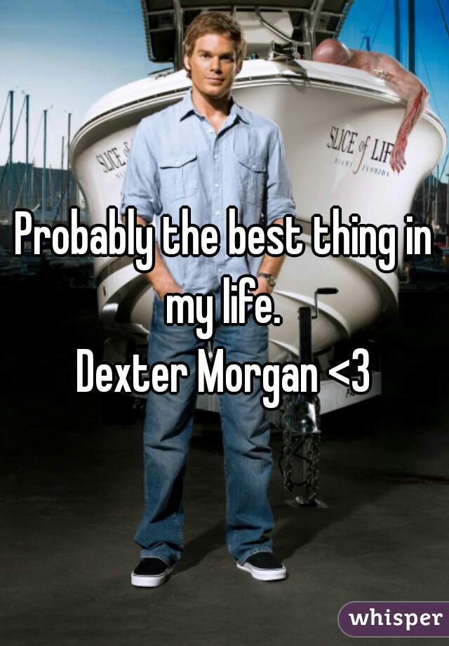 Probably the best thing in my life. 
Dexter Morgan <3