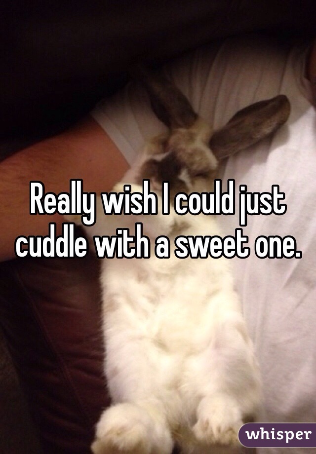 Really wish I could just cuddle with a sweet one.