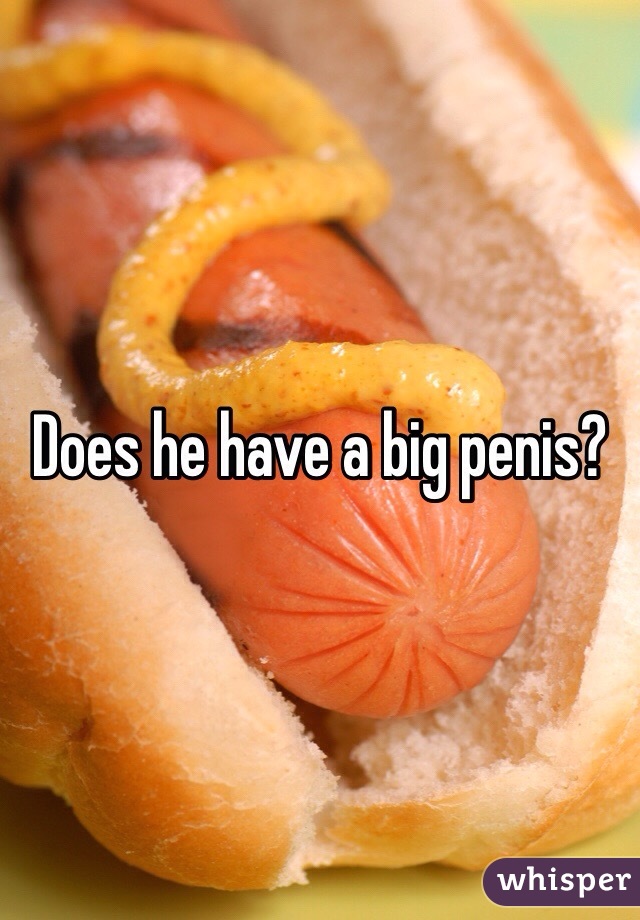 Does he have a big penis? 