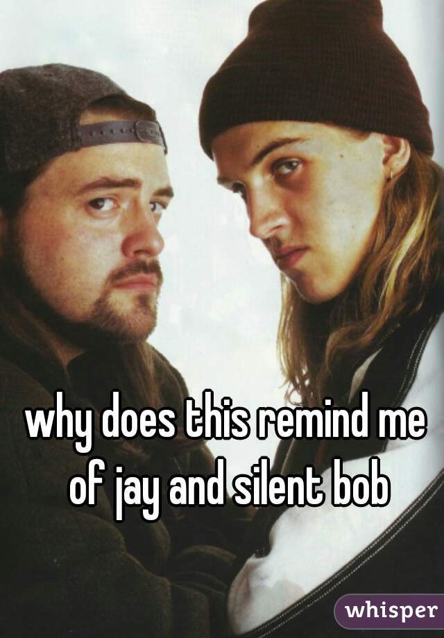 why does this remind me of jay and silent bob
