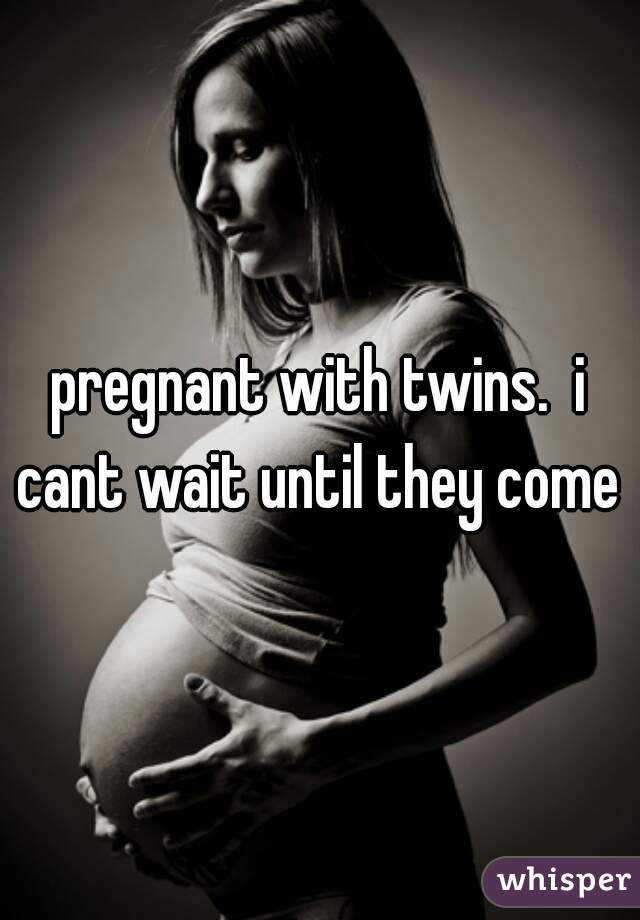 pregnant with twins.  i cant wait until they come 