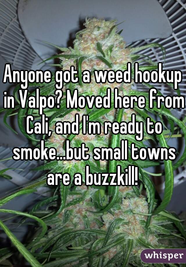 Anyone got a weed hookup in Valpo? Moved here from Cali, and I'm ready to smoke...but small towns are a buzzkill! 