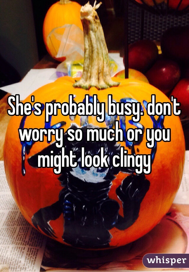 She's probably busy. don't worry so much or you might look clingy 