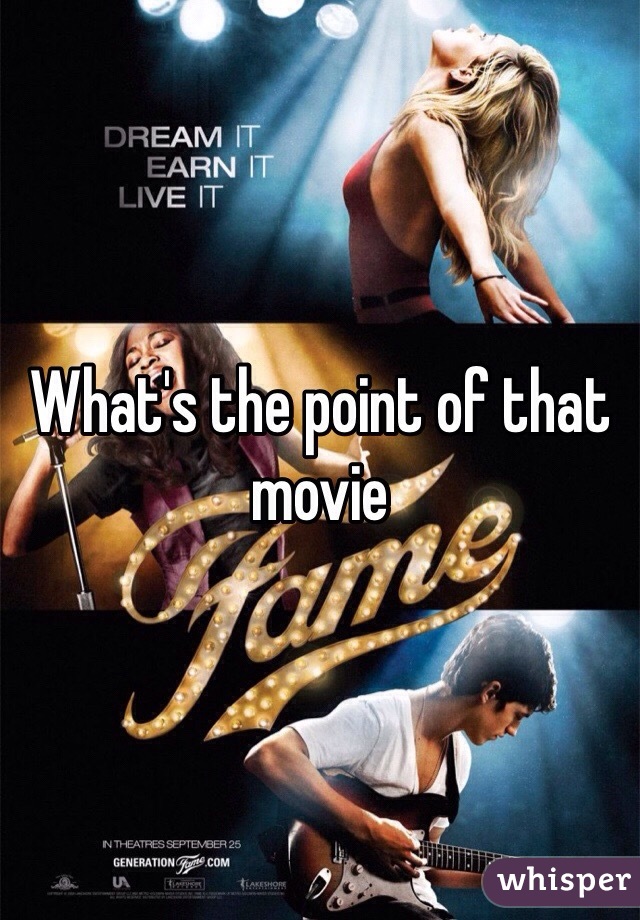 What's the point of that movie