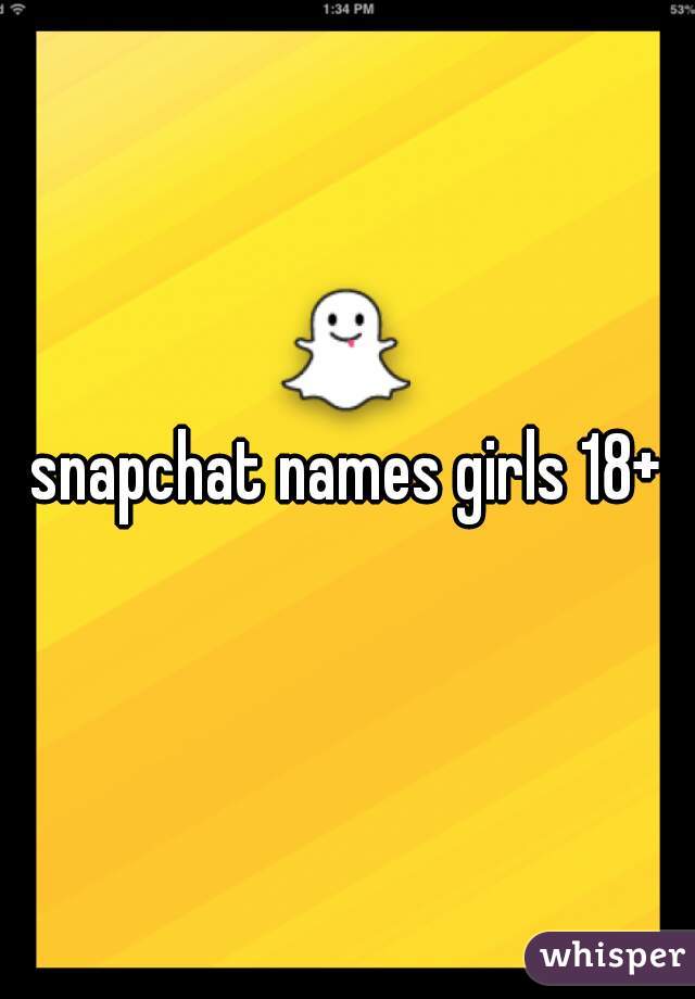 snapchat names girls 18+