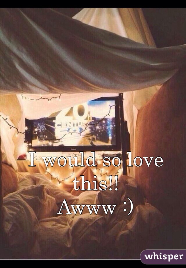 I would so love this!!
Awww :)