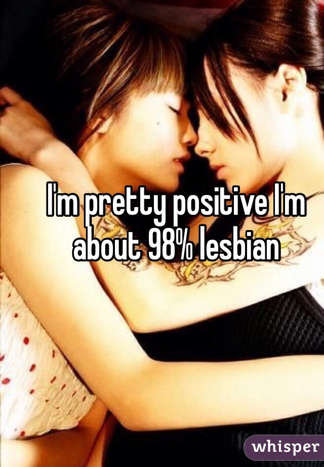 I'm pretty positive I'm about 98% lesbian 