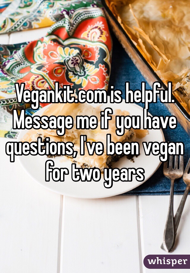 Vegankit.com is helpful. Message me if you have questions, I've been vegan for two years