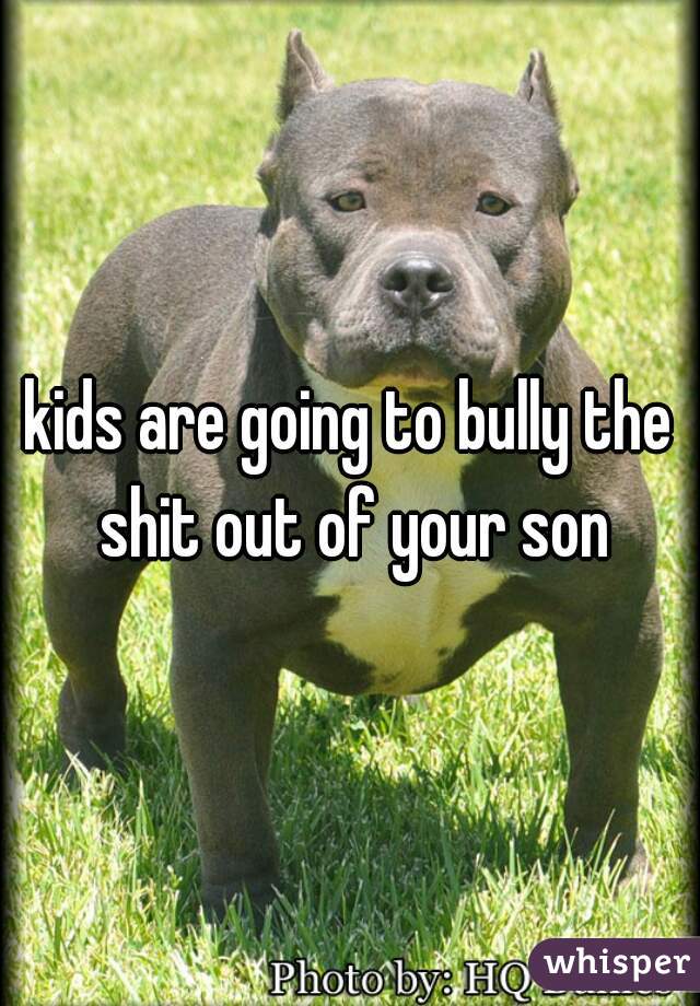 kids are going to bully the shit out of your son