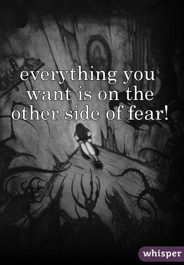 everything you want is on the other side of fear!