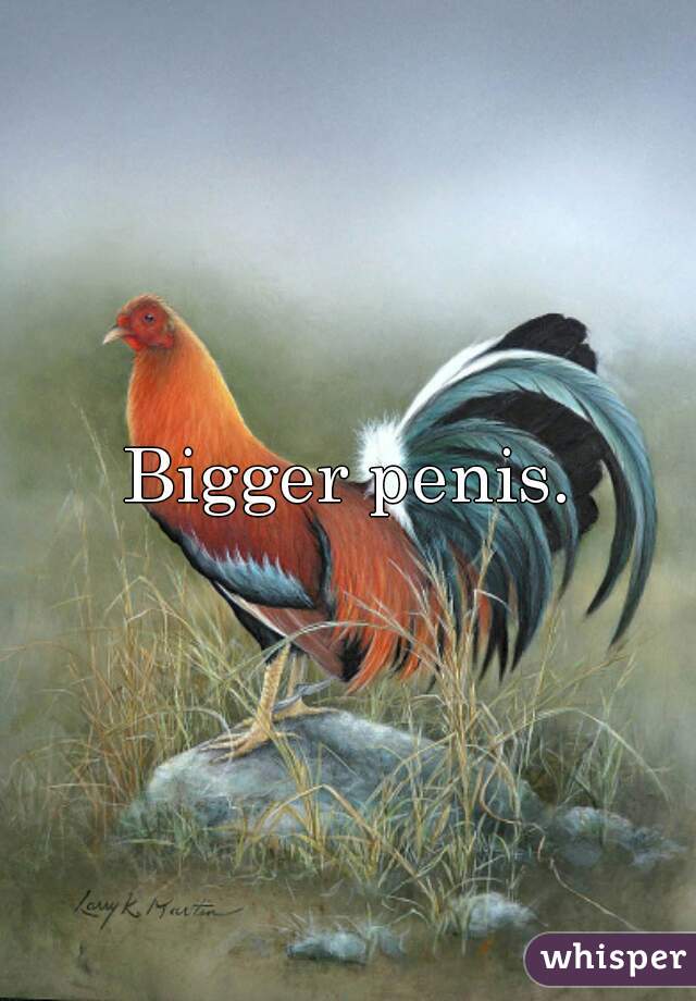 Bigger penis.